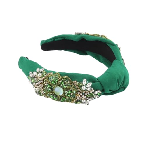 Hndudnff Damen-Haarband mit Blumenverzierung, Strass, Hochzeitshaarband, 2 Stück von Hndudnff