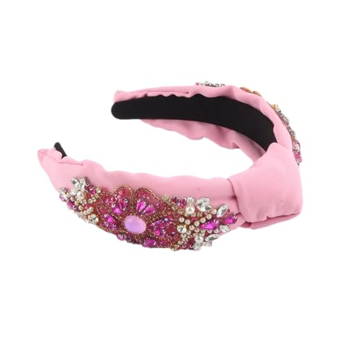 Hndudnff Damen-Haarband mit Blumenverzierung, Strass, Hochzeitshaarband, 3 Stück von Hndudnff
