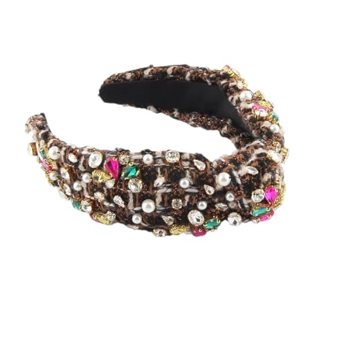 Hndudnff Damen-Haarband mit Perlenstickerei, Hochzeit, Weihnachten, Vintage, lässig, 2 von Hndudnff