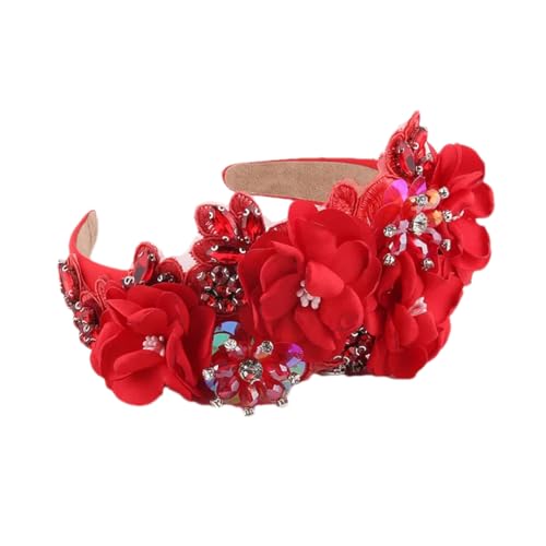 Hndudnff Damen-Haarband mit Strasssteinen, Vintage-Stil, für Party, Hochzeit, 2 von Hndudnff