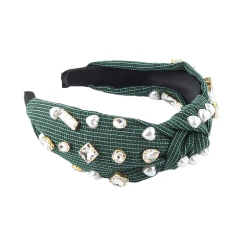 Hndudnff Damen Strass Stirnband Büro Arbeit Casual Haarband Neujahr Haarband 1 von Hndudnff