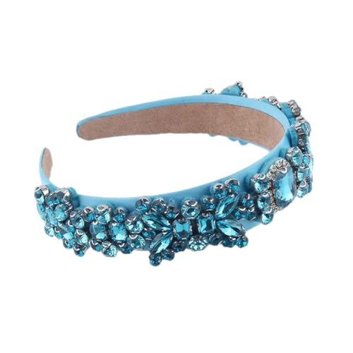 Hndudnff Mehrfarbiges Strass-Stirnband für Damen, Vintage-Stil, breites Haarband, Weihnachten, Haarband, 6 von Hndudnff