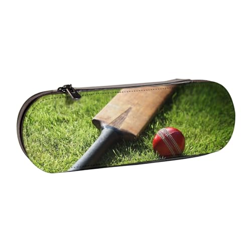 Hnnkloy Federmäppchen aus Leder zur Aufbewahrung von Schreibwaren, Cricketschlägern und Bällen von Hnnkloy