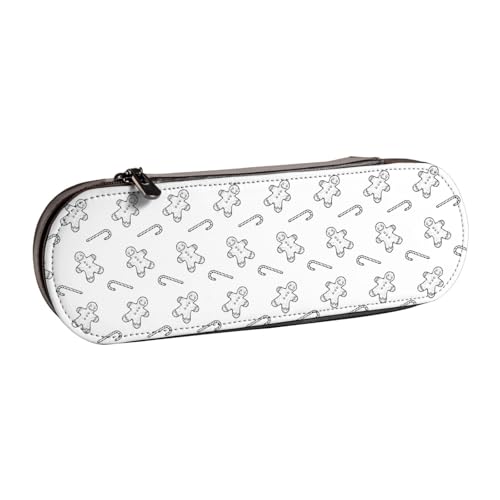 Hnnkloy Federmäppchen aus Leder zur Aufbewahrung von Schreibwaren, mit handgezeichnetem Lavendelmotiv von Hnnkloy