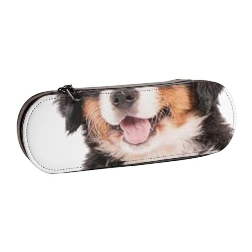 Hnnkloy Federmäppchen aus Leder zur Aufbewahrung von Schreibwaren,Berner Sennenhund von Hnnkloy