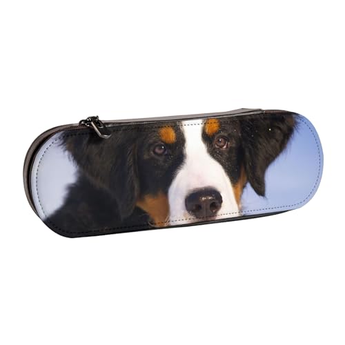 Hnnkloy Federmäppchen aus Leder zur Aufbewahrung von Schreibwaren,Berner Sennenhund von Hnnkloy