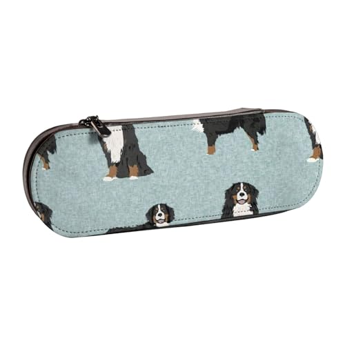 Hnnkloy Federmäppchen aus Leder zur Aufbewahrung von Schreibwaren,Berner Sennenhund von Hnnkloy