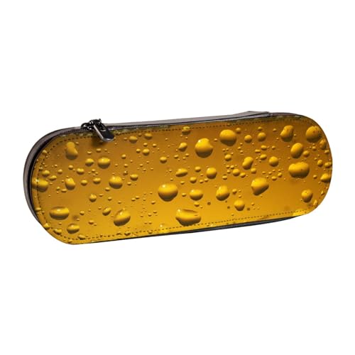 Hnnkloy Leder-Federmäppchen-Organizer für die Aufbewahrung von Schreibwaren, Bier von Hnnkloy