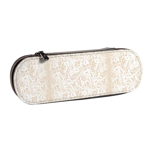 Hnnkloy Leder-Federmäppchen-Organizer für die Aufbewahrung von Schreibwaren, Blumenmuster von Hnnkloy