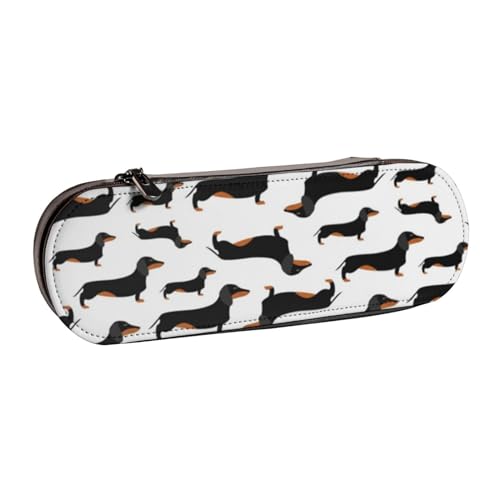 Hnnkloy Leder-Federmäppchen-Organizer für die Aufbewahrung von Schreibwaren, Dackel von Hnnkloy