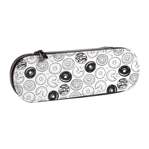 Hnnkloy Leder-Federmäppchen-Organizer für die Aufbewahrung von Schreibwaren, Donut von Hnnkloy