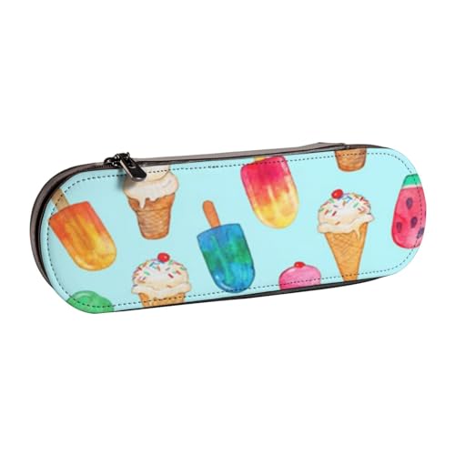 Hnnkloy Leder-Federmäppchen-Organizer für die Aufbewahrung von Schreibwaren, Eiscreme von Hnnkloy