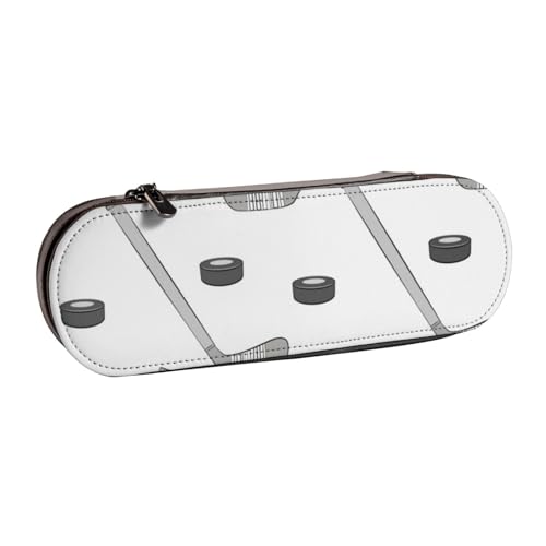 Hnnkloy Leder-Federmäppchen-Organizer für die Aufbewahrung von Schreibwaren, Eishockey von Hnnkloy