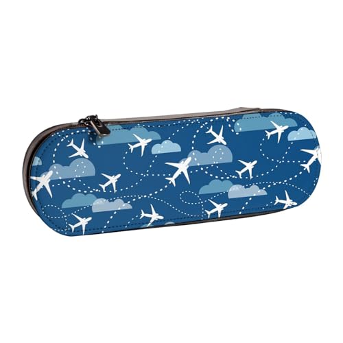 Hnnkloy Leder-Federmäppchen-Organizer für die Aufbewahrung von Schreibwaren, Flugzeug von Hnnkloy