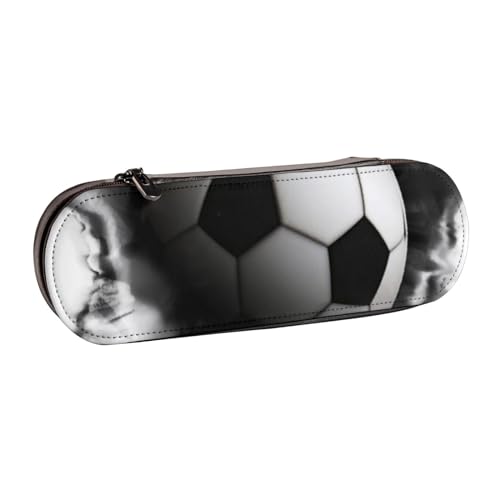 Hnnkloy Leder-Federmäppchen-Organizer für die Aufbewahrung von Schreibwaren, Fußballspielen von Hnnkloy