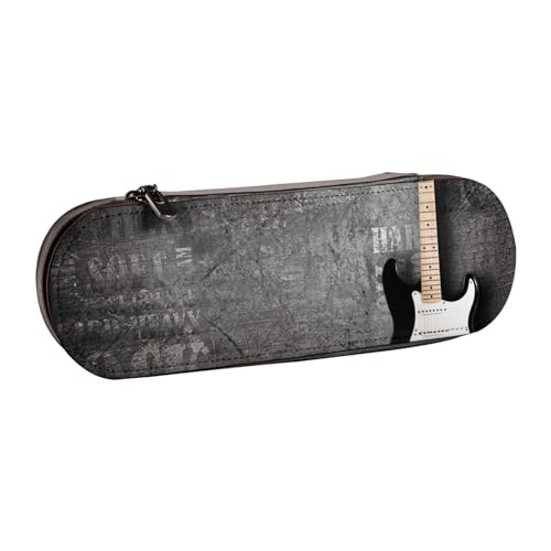 Hnnkloy Leder-Federmäppchen-Organizer für die Aufbewahrung von Schreibwaren, Gitarre von Hnnkloy