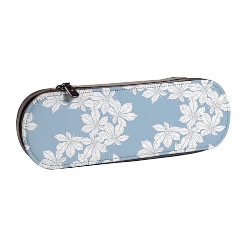 Hnnkloy Leder-Federmäppchen-Organizer für die Aufbewahrung von Schreibwaren, Kastanienblätter von Hnnkloy