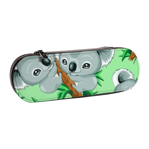 Hnnkloy Leder-Federmäppchen-Organizer für die Aufbewahrung von Schreibwaren, Koalabären von Hnnkloy