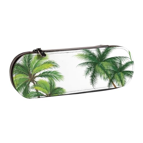 Hnnkloy Leder-Federmäppchen-Organizer für die Aufbewahrung von Schreibwaren, Kokospalme von Hnnkloy