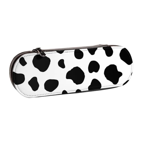 Hnnkloy Leder-Federmäppchen-Organizer für die Aufbewahrung von Schreibwaren, Kuhflecken von Hnnkloy