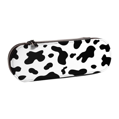 Hnnkloy Leder-Federmäppchen-Organizer für die Aufbewahrung von Schreibwaren, Kuhflecken von Hnnkloy