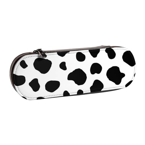 Hnnkloy Leder-Federmäppchen-Organizer für die Aufbewahrung von Schreibwaren, Kuhflecken von Hnnkloy