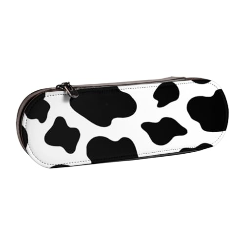 Hnnkloy Leder-Federmäppchen-Organizer für die Aufbewahrung von Schreibwaren, Kuhflecken von Hnnkloy