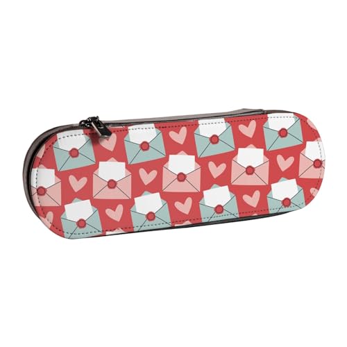 Hnnkloy Leder-Federmäppchen-Organizer für die Aufbewahrung von Schreibwaren, Mehlsack-Weizen-Design von Hnnkloy