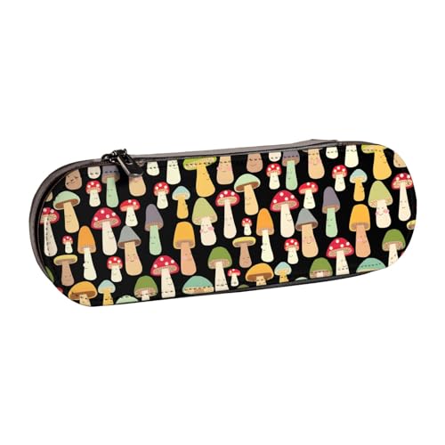 Hnnkloy Leder-Federmäppchen-Organizer für die Aufbewahrung von Schreibwaren, Pilz von Hnnkloy