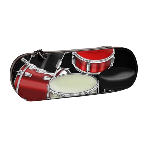 Hnnkloy Leder-Federmäppchen-Organizer für die Aufbewahrung von Schreibwaren, Schlagzeug von Hnnkloy