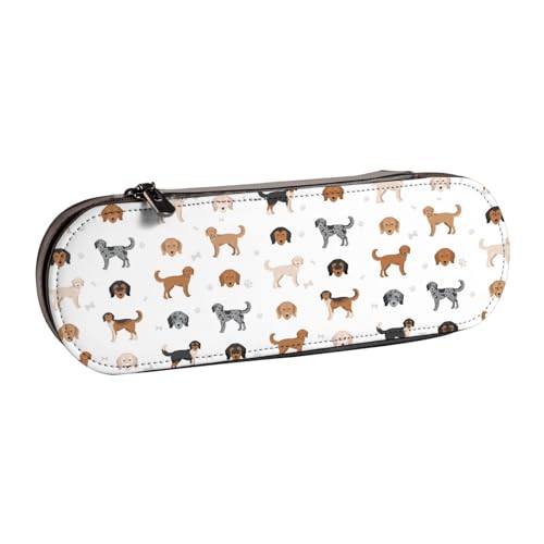 Hnnkloy Leder-Federmäppchen-Organizer für die Aufbewahrung von Schreibwaren, Schokoladenkekse von Hnnkloy