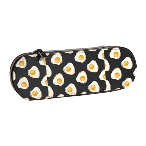 Hnnkloy Leder-Federmäppchen-Organizer für die Aufbewahrung von Schreibwaren, Spiegeleiern von Hnnkloy