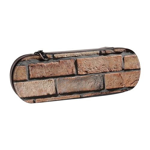 Hnnkloy Leder-Federmäppchen-Organizer für die Aufbewahrung von Schreibwaren, Steinmauerziegel von Hnnkloy