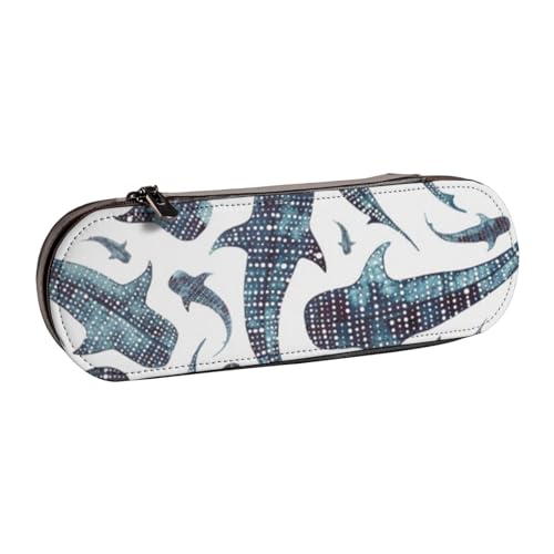 Hnnkloy Leder-Federmäppchen-Organizer für die Aufbewahrung von Schreibwaren, Walhai von Hnnkloy