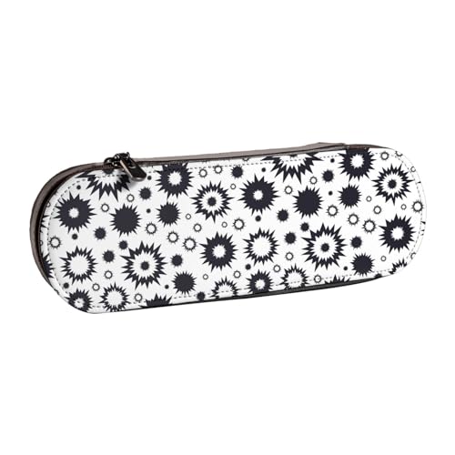 Hnnkloy Leder-Federmäppchen-Organizer für die Aufbewahrung von Schreibwaren, Weihnachts-Silhouette-Hintergrund von Hnnkloy