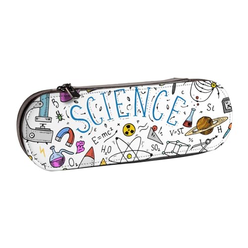 Hnnkloy Leder-Federmäppchen-Organizer für die Aufbewahrung von Schreibwaren, Wissenschaft von Hnnkloy