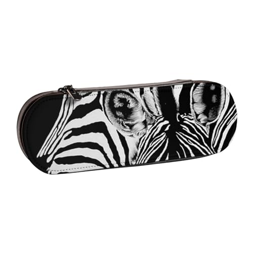 Hnnkloy Leder-Federmäppchen-Organizer für die Aufbewahrung von Schreibwaren, Zebra von Hnnkloy