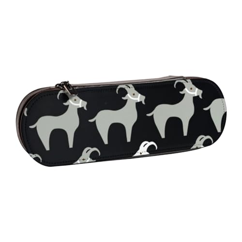 Hnnkloy Leder-Federmäppchen-Organizer für die Aufbewahrung von Schreibwaren, Ziegen von Hnnkloy