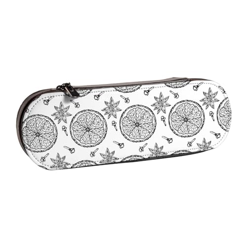 Hnnkloy Leder-Federmäppchen-Organizer für die Aufbewahrung von Schreibwaren, handgezeichnet von Hnnkloy