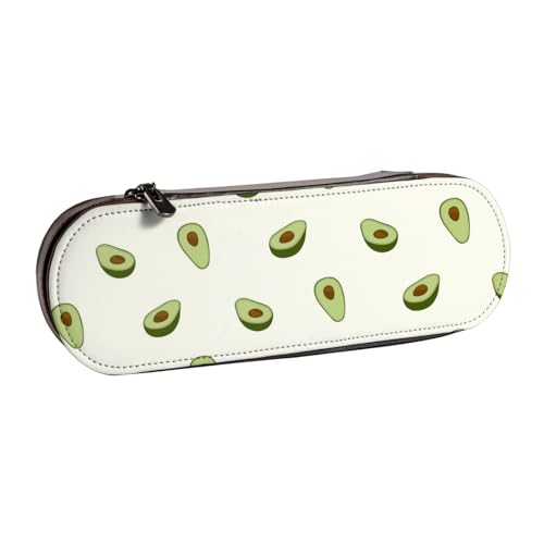 Hnnkloy Leder-Federmäppchen-Organizer zur Aufbewahrung von Schreibwaren, Avocado von Hnnkloy
