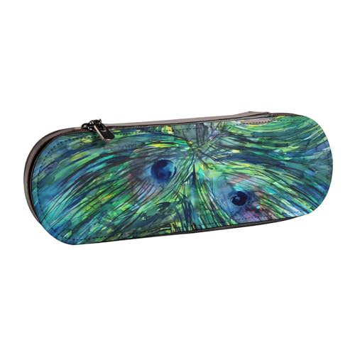 Hnnkloy Leder-Federmäppchen-Organizer zur Aufbewahrung von Schreibwaren, Federdruck von Hnnkloy