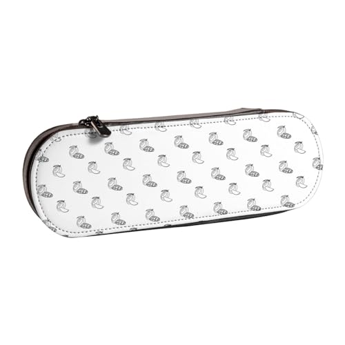 Hnnkloy Leder-Federmäppchen-Organizer zur Aufbewahrung von Schreibwaren, Haselnussmuster von Hnnkloy