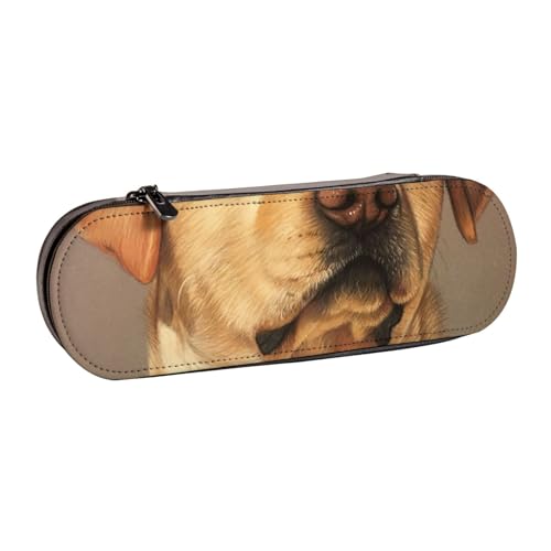 Hnnkloy Leder-Federmäppchen-Organizer zur Aufbewahrung von Schreibwaren, Labrador Retriever-Portrait von Hnnkloy
