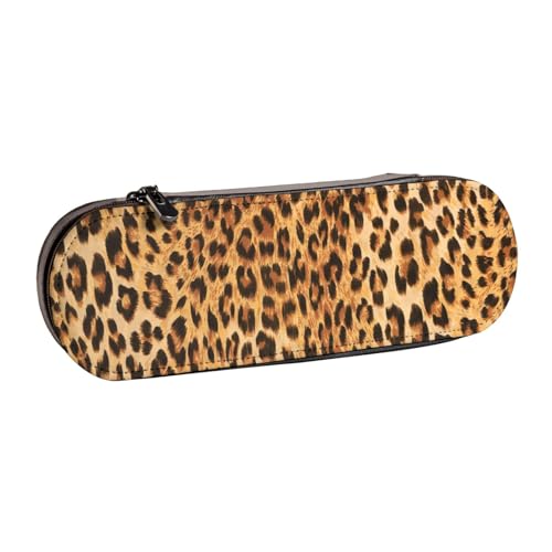 Hnnkloy Leder-Federmäppchen-Organizer zur Aufbewahrung von Schreibwaren, Leopardenmuster von Hnnkloy