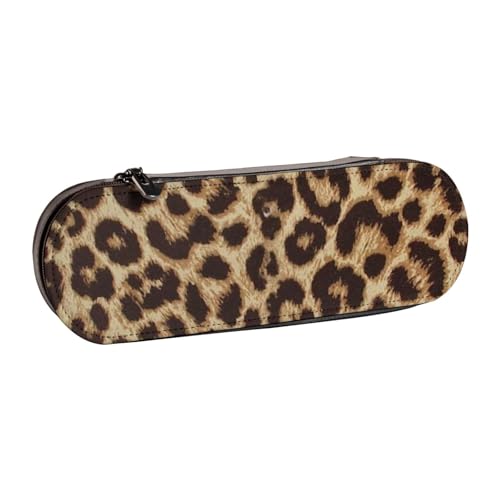 Hnnkloy Leder-Federmäppchen-Organizer zur Aufbewahrung von Schreibwaren, Leopardenmuster von Hnnkloy
