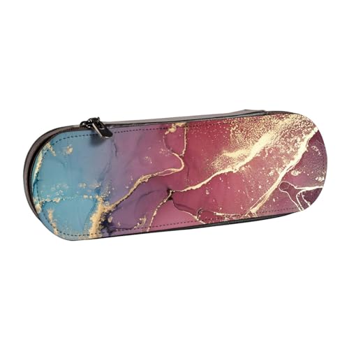 Hnnkloy Leder-Federmäppchen-Organizer zur Aufbewahrung von Schreibwaren, Marmorstruktur von Hnnkloy