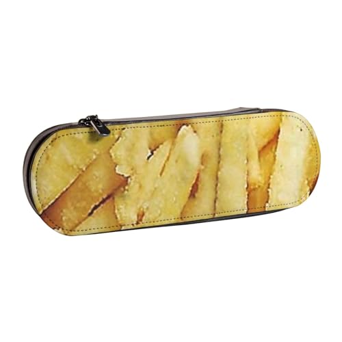 Hnnkloy Leder-Federmäppchen-Organizer zur Aufbewahrung von Schreibwaren, Pommes Frites von Hnnkloy