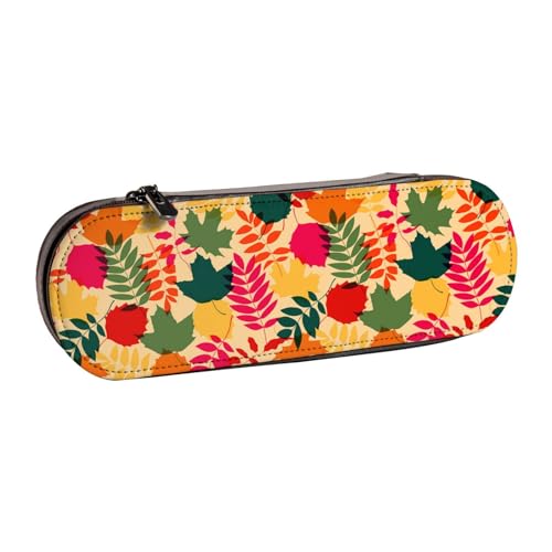 Hnnkloy Leder-Federmäppchen-Organizer zur Aufbewahrung von Schreibwaren, Weizenbündel-Design von Hnnkloy