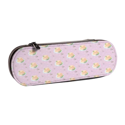 Hnnkloy Leder-Federmäppchen-Organizer zur Aufbewahrung von Schreibwaren, handgezeichnet von Hnnkloy