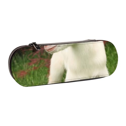 Hnnkloy Leder-Federmäppchen-Organizer zur Aufbewahrung von Schreibwaren, mit Ziegenmotiv von Hnnkloy
